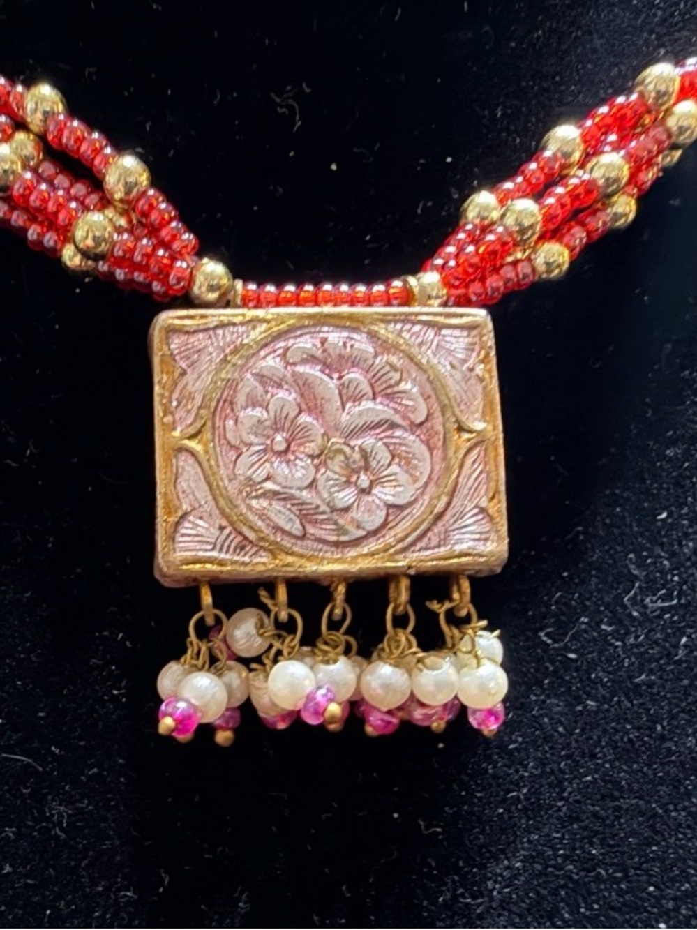 Traditional Indian Meenakari Reversible Peacock Choker-with Mughal Era technique